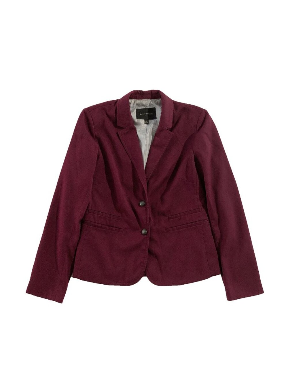 Banana Republic Blazer Womens Size 6 Maroon Striped Lining Two Button Classic